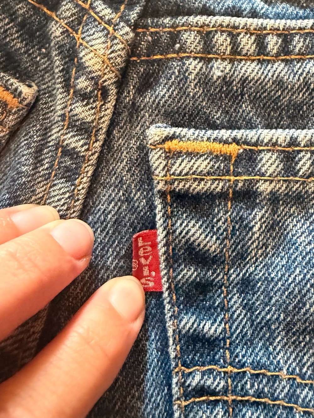 Levi's Blue Denim Jean Shorts vintage - Picture 5 of 6
